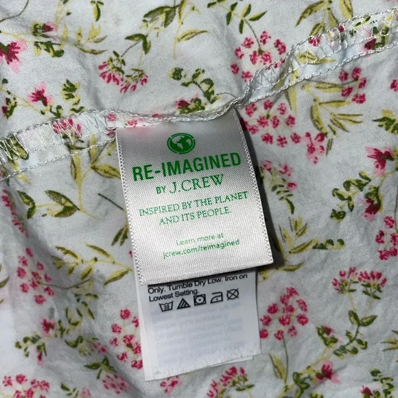 J. Crew Cottagecore 100%Cotton Short-sleeve smocked dress in meadow floral Sz XL - Picture 10 of 12